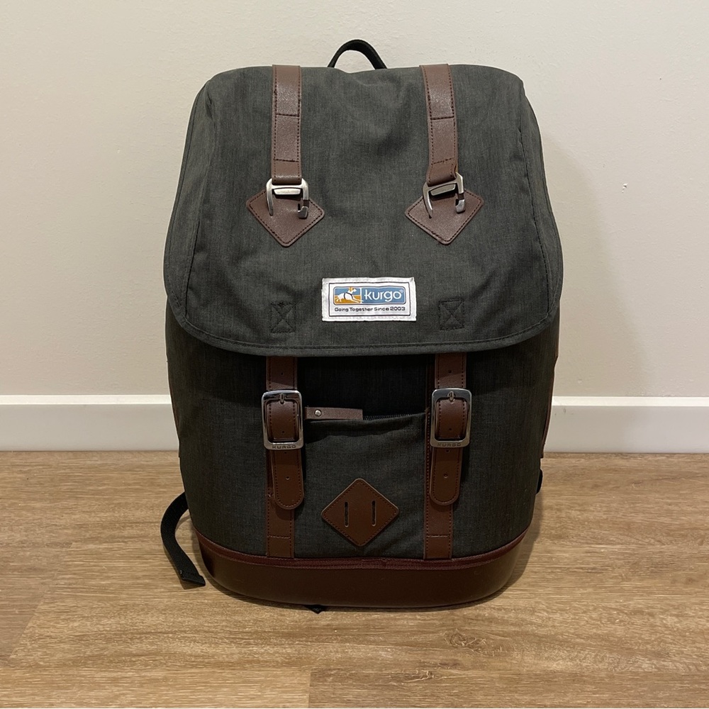 Kurgo K9 Dog & Cat Carrier Backpack - Dark Gray | Travel Bag for Pet up to 25lbs